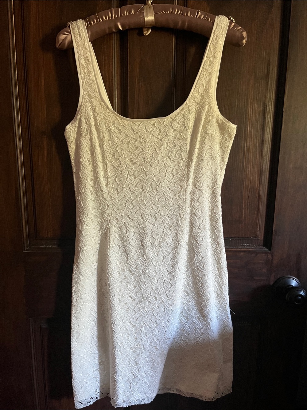 Aqua White Lace Fitted Slip Dress